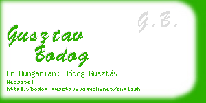 gusztav bodog business card